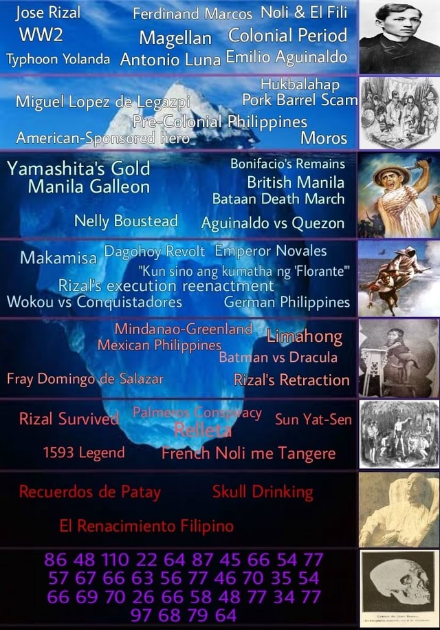 Jose Rizal Fer Marcos Noli El Fili Magellan Colonial Period Ont Typhoon