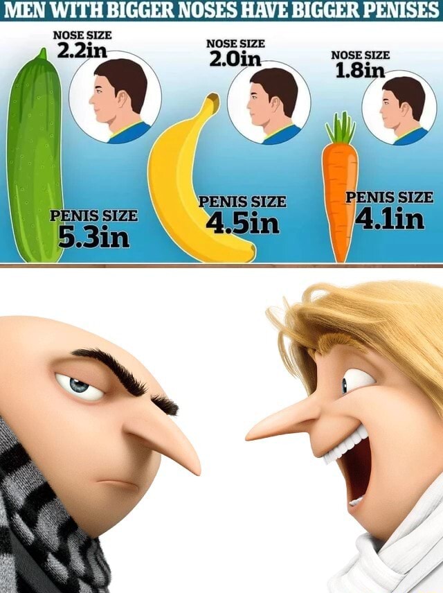 MEN WITH BIGGER NOSES HAVE BIGGER PENISES NOSE SIZE NOSE IFunny