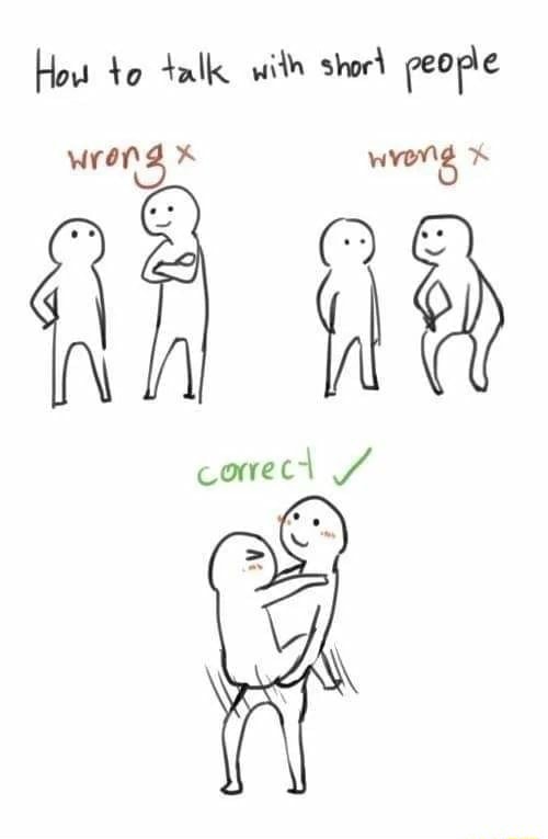 How To Talk With Short People Wrong Wrong Correct Al IFunny