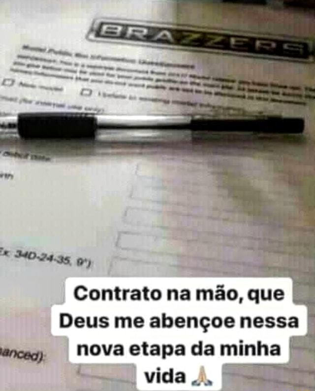 Contrato Na M O Que Deus Me Aben Oe Nessa I Nova Etapa Da Minha Vida A