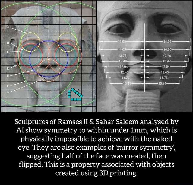 14 Sculptures Of Ramses II Sahar Saleem Analysed By Al Show Symmetry