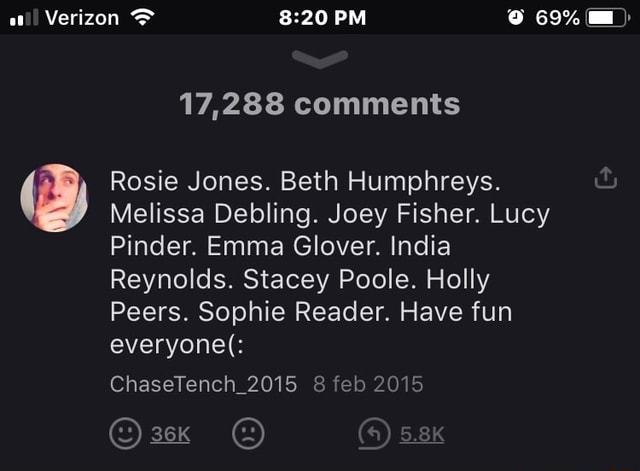 All Comments Rosie Jones Beth Humphreys Melissa Debling Joey