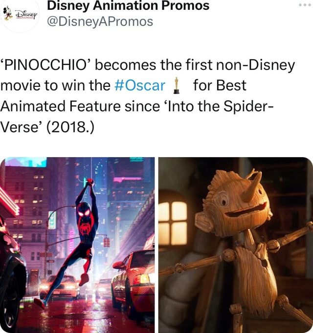 Disney Animation Promos PINOCCHIO Becomes The First Non Disney Movie