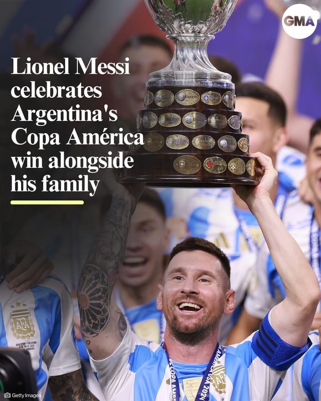 Lionel Messi Celebrated Argentina Winning The Copa Amrica Tournament In