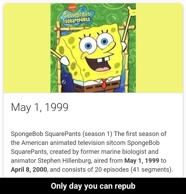 Spongebob Squarepants Season The Rst Season Of The American