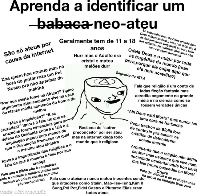 Aprenda A Identificar Um Babaca Neo Ateu Deus Mj Alar De Seri