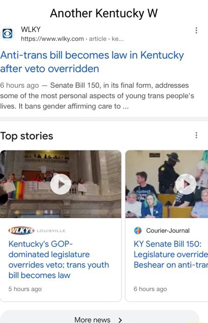 Another Kentucky W WLKY Article Ke Anti Trans Bill Becomes Law In