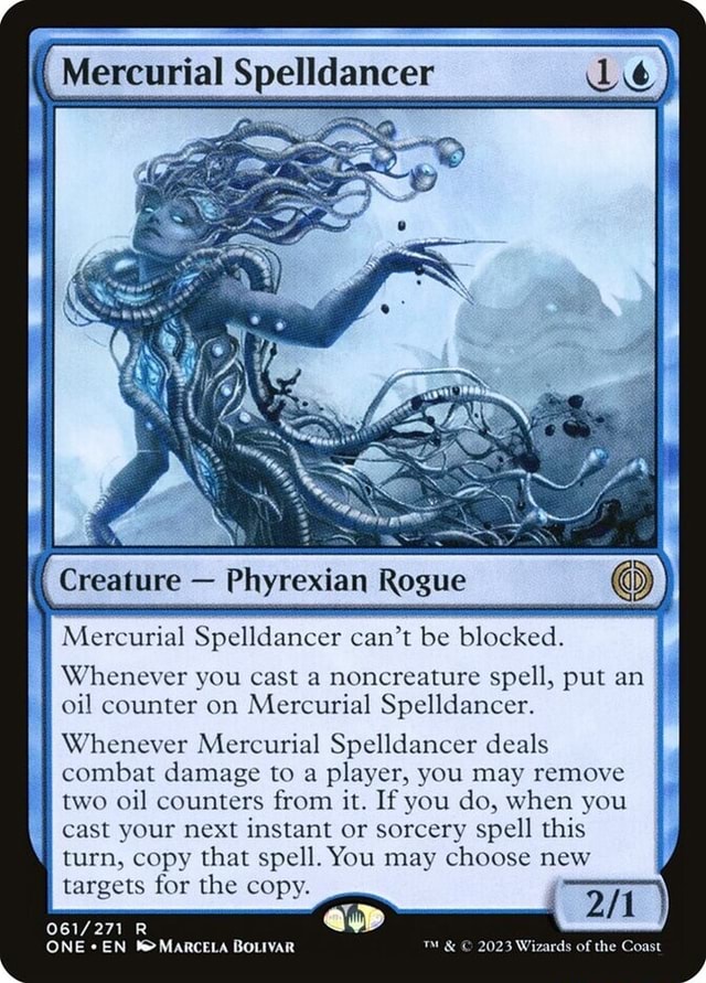 Mercurial Spelldancer Creature Phyrexian Rogue I Mercurial