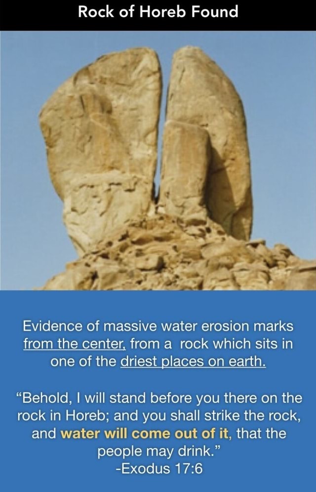 Rock Of Horeb Found Evidence Of Massive Water Erosion Marks From The