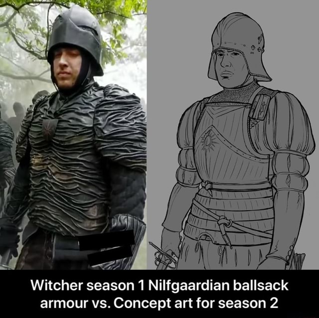 Witcher Season 1 Nilfgaardian Ballsack Armour Vs Concept Art For