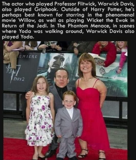 The Actor Who Played Professor Flitwick Warwick Davis Also Played