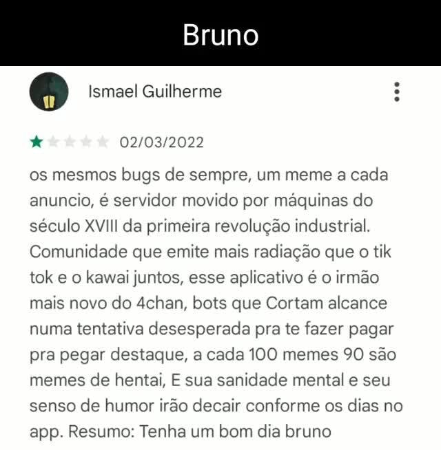 Bruno Ismael Guilherme Os Mesmos Bugs De Sempre Um Meme A Cada Anuncio