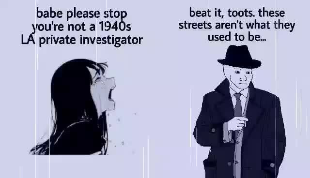 Babe Please Stop You Re Not A S La Private Investigator Beat It