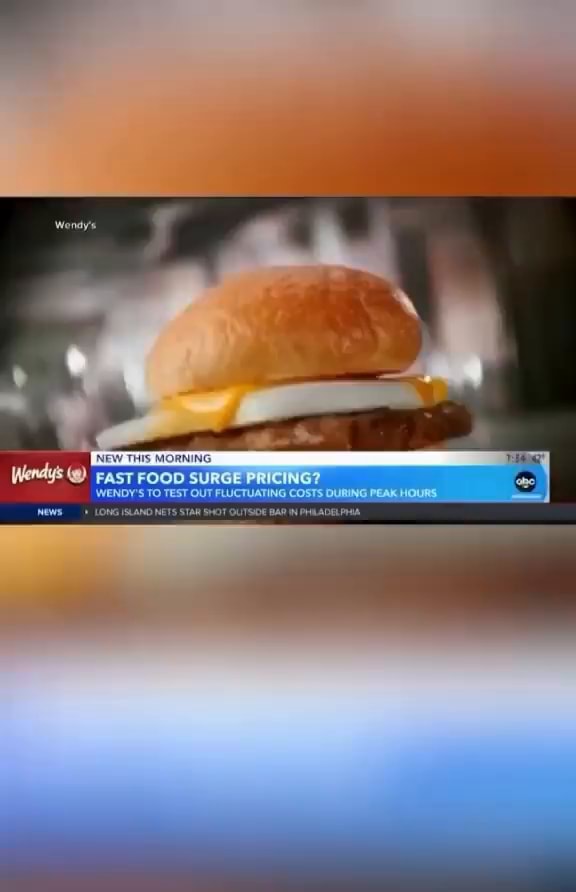 New This Morning Fast Food Surge Pricing Wendy S To Test Out