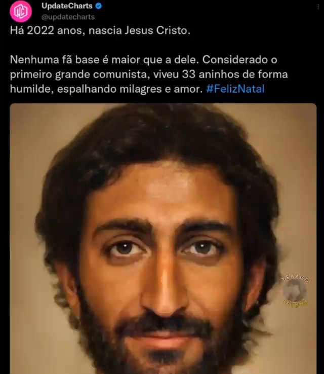 UpdateCharts Qupdatecharts Há 2022 anos nascia Jesus Cristo Nenhuma