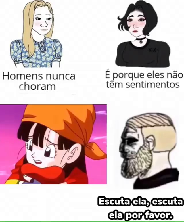 Homens nunca É porque eles não choram têm sentimentos Escuta elasescuta