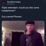 Simpceo Flight Attendant Would You Like Some Headphones