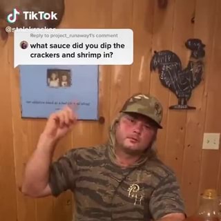 Tiktok What Sauce Did You Dip The Crackers And Shrimp In Blue Plate Ifunny