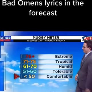 Sneaking @badomensofficial lyrics into the forecast #badomens