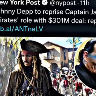 Johnny Depp to reprise 'Pirates' role with $301M deal: report