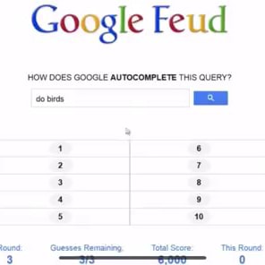 Go gleFe d (Random I People Culture Questions Names How does Google  autocomplete this query? what body parts can you what body parts can you  live without 100 what body parts can