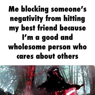 Me Blocking Negativity Meme