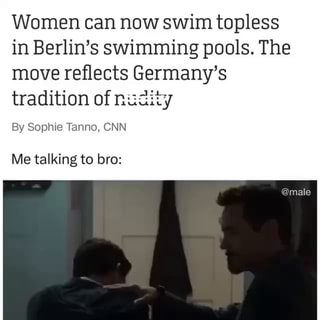 Women can now swim topless in Berlin's swimming pools. The move