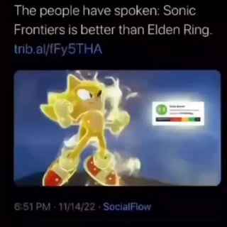 The people have spoken: Sonic Frontiers is better than Elden Ring