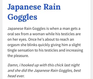 rain goggles