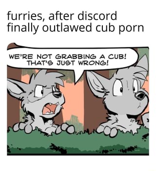 Furry Cub Porn Bitten - Furries, after discord finally outlawed cub porn - iFunny :)