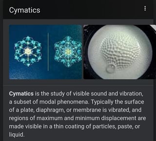 CYMATICS - Science Vs. Music This video was a labor of love. Hope you ...