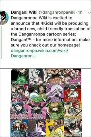 Danganronpa Wiki Is Excited To Announce That 4kids Will Be