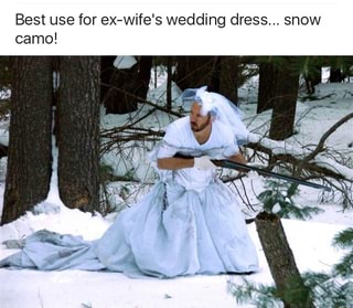 wedding dress snow camo