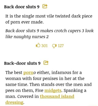 Back Door Sluts 9 It Is The Single Most Vile Twisted Dark Piece Of