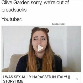 Olive Garden Sorry We Re Out Of Breadsticks Youtuber