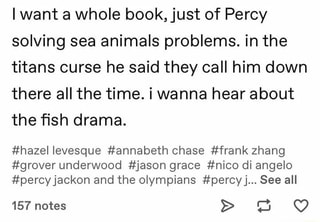 Iwant a whole book,just of Percy solving sea animals problems. in the ...