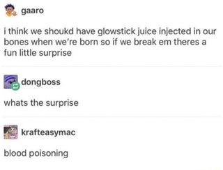 injecting glow stick