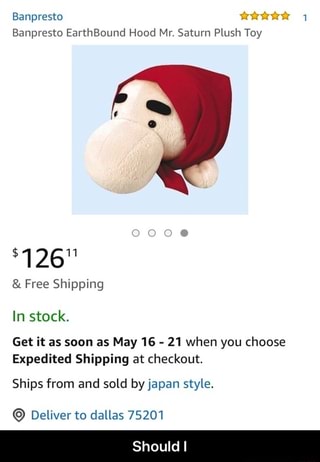 mr saturn plush amazon