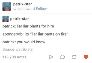 Spongebob Liar Liar Plants For Hire Meme Painted