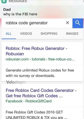 U Messages L Why Is The Fbi Here 1 Roblox Code Generator X A All