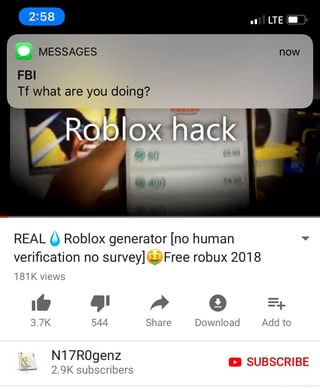 Free Robux Generator No Human