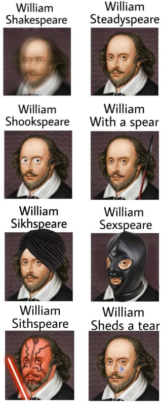 William Shakespeare William Shookspeare William William Sithspeare ...