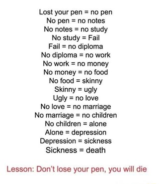 no pen no notes