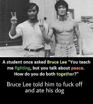 bruce lee eating