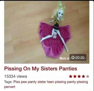 Teen pissing in panties