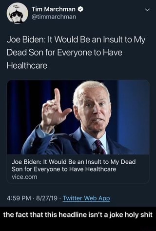 Joe Biden: It Would Be an Insult to My Dead Son for Everyone to Have ...