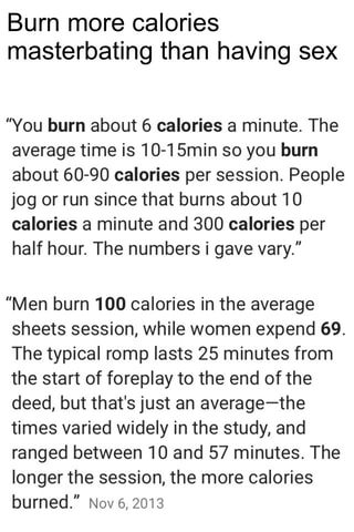 does masturbating burn calories