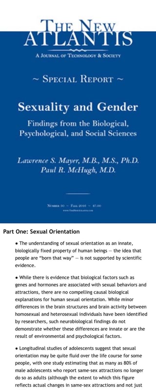 SpecIAL REPORT Sexuality And Gender Findings From The Biological ...