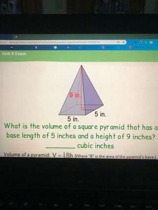 square pyramid volume calculator