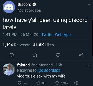 Discordapp How Have Y All Been Using Discord Lately Twitter Web